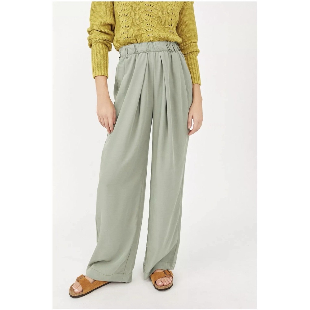 MSRP $128 Free People Size S Nothin To Say SUPER SOFT Pleated pants trousers